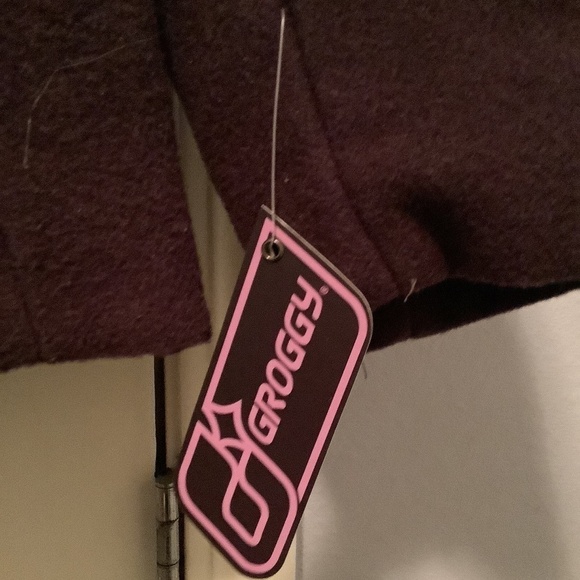 GROGGY Big Collar Purple Wool Coat Size Junior XL NWT - Picture 4 of 8